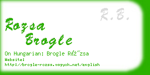 rozsa brogle business card